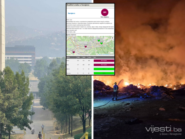 Zbog deponije u RS: Sarajlije jutros udišu opasan zrak!