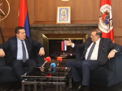 Počeo sastanak Dodika i Stevandića u Banjaluci