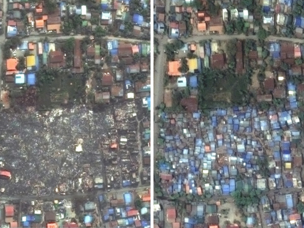 Satelitske snimke otkrivaju razmjere uništenja u Mijanmaru