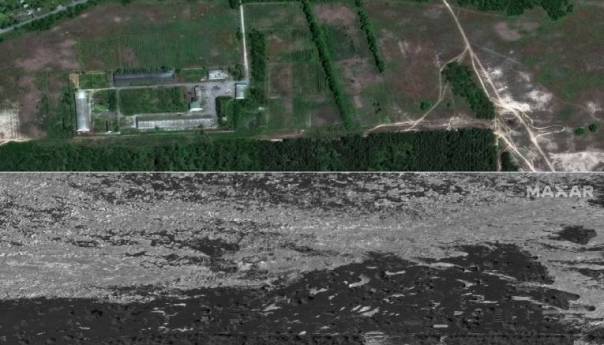 Satelitske snimke prije i poslije pokazuju razmjere katastrofe u Ukrajini