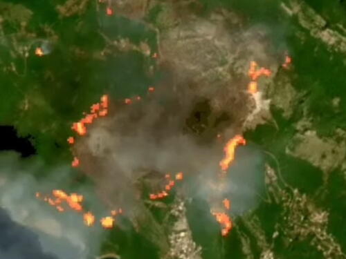 Satelitski snimci pokazuju razmjere požara u Crnoj Gori