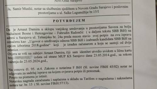 SBB objavio ugovore: Arnaut brani Durakovićku od samog sebe