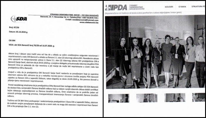 SDA Banovići zahtijeva od CIK-a smjenu predsjednice OIK-a