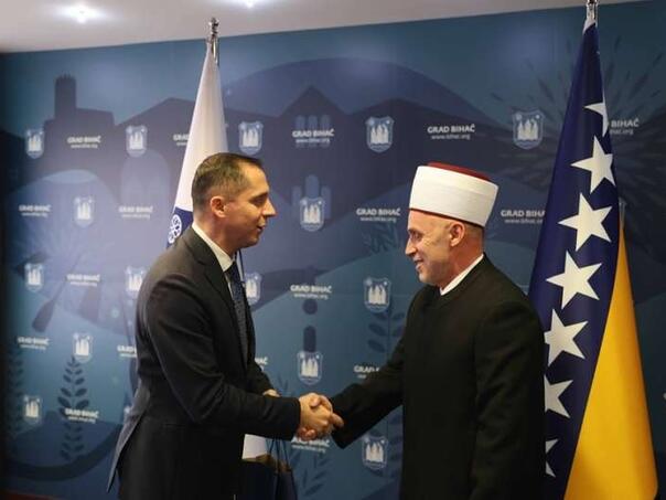 Sedić i muftija bihaćki razgovarali o rekonstrukciji džamije Fethije i Konaka