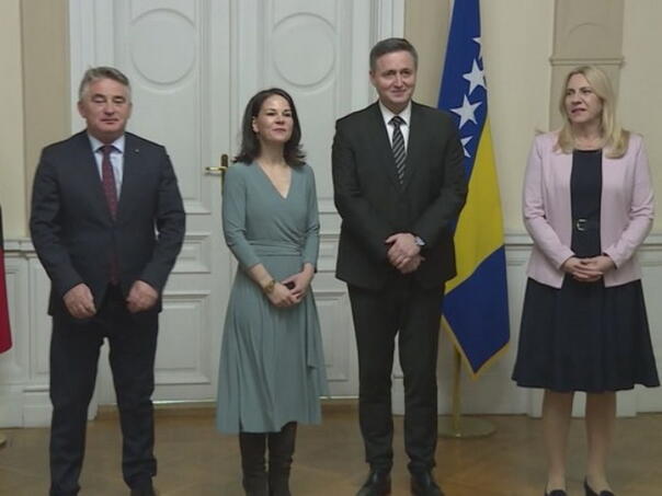 Šefica njemačke diplomatije na sastanku sa članovima Predsjedništva BiH