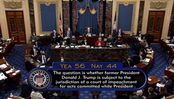 Senat izglasao da je suđenje za opoziv Trumpa u skladu sa ustavom