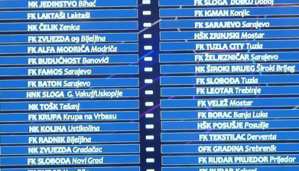 Šesnaestina finala Kupa BiH: Čelik protiv Sarajeva, Željezničar ide u Banoviće