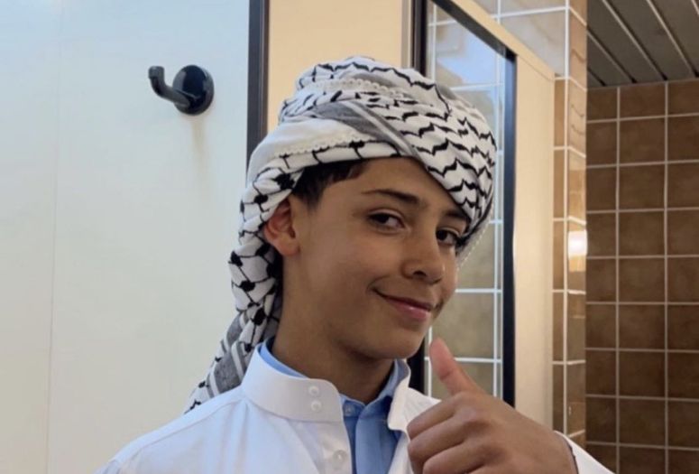Sin Cristiana Ronalda fotografisan sa palestinskom kefijom na glavi