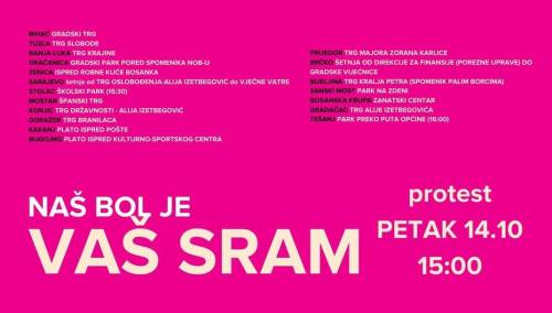 Širom BiH javni događaji na kojima će se upozoriti na ozbiljnost problema femicida