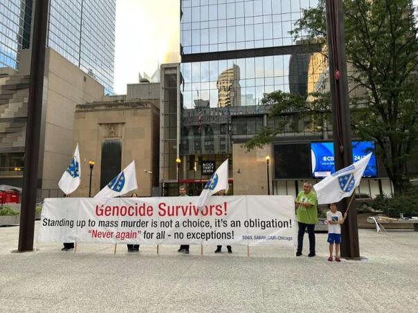 Sjećanje na žrtve genocida: U Chicagu se zavijorila zastava BiH