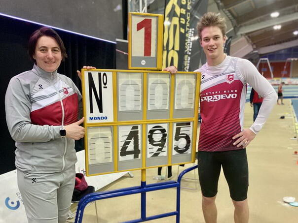 Skakač s motkom Arian Milicija u Padovi postavio novi bh. rekord od 4.95 m