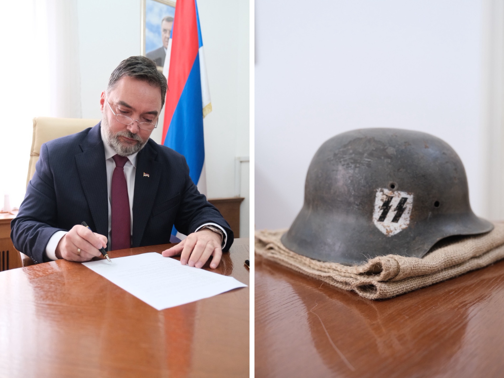 Skandal: Košarac poslao Schmidtu šljem nacističke vojske!