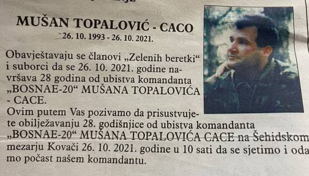 Skandalozno: Neki veterani odali počast zločincu Caci