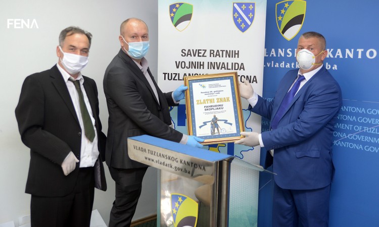 Skopljak zahvalio na priznanju Savezu ratnih vojnih invalida TK