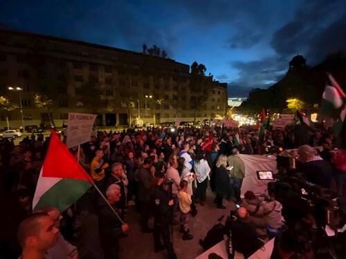 Skup podrške Palestini u Zagrebu: Free Palestine