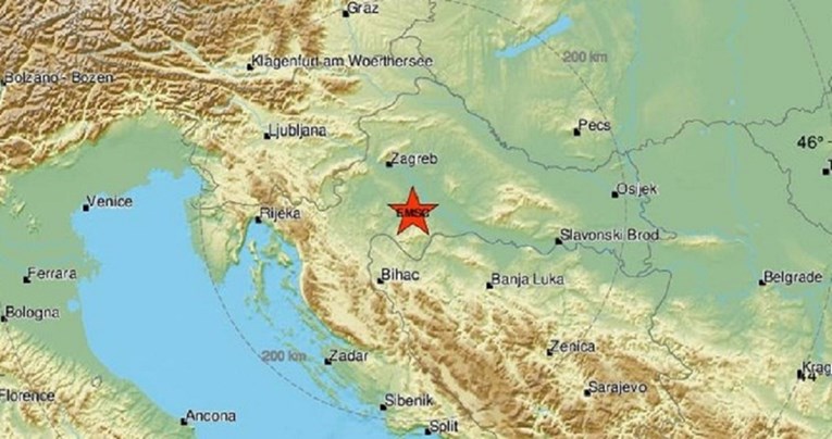 Slabiji potres kod Petrinje