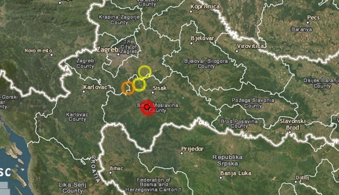 Slabiji potresi zatresli Hrvatsku i Srbiju rano jutros
