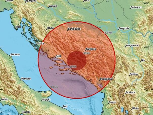 Slabiji zemljotres zabilježen između Mostara i Ljubuškog