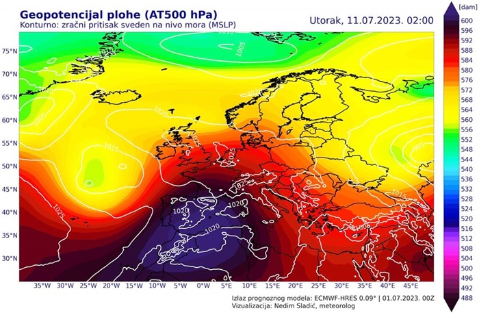 Sladić: Nastavlja se umjereno ljeto na Balkanu