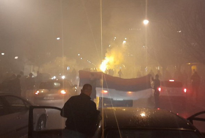 Slavlje na ulicama Banjaluke nakon pobjede Srbije