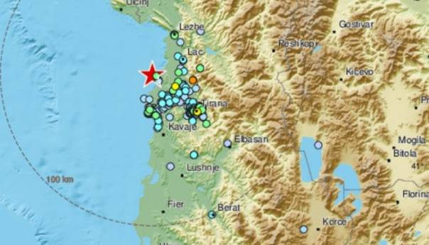 Snažan zemljotres blizu Tirane