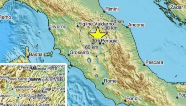 Snažan zemljotres jačine 4,9 stepeni pogodio Italiju