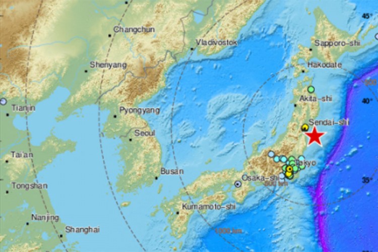 Snažan zemljotres pogodio Japan, 60 kilometara od Fukušime