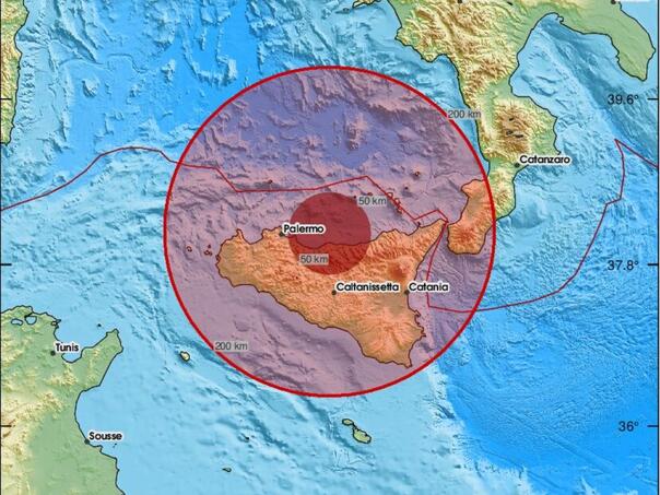 Snažan zemljotres pogodio Siciliju, epicentar u moru kod italijanske obale