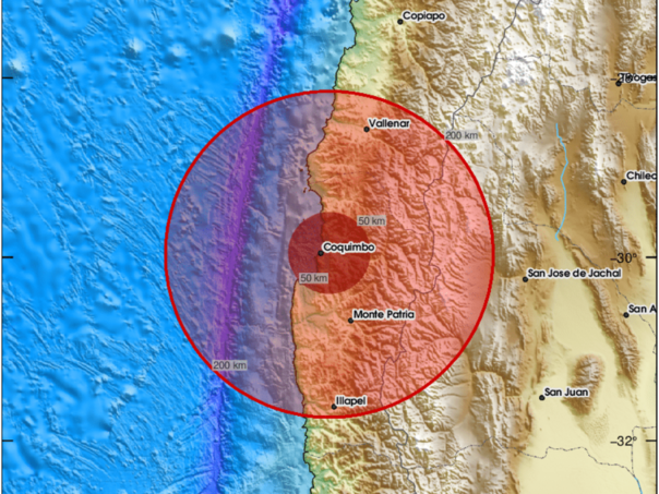 Snažan zemljotres u Čileu, epicentar na dubini od 57 km
