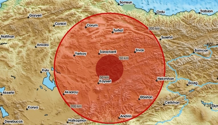 Snažan zemljotres u Turskoj, magnitude 5.6 po Richteru