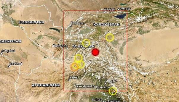 Snažan zemljotres uzdrmao i Tadžikistan blizu kineske granice