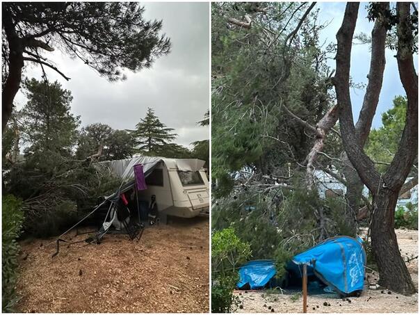 Snažno nevrijeme pogodilo Istru: Vjetar rušio stabla, ima i povrijeđenih