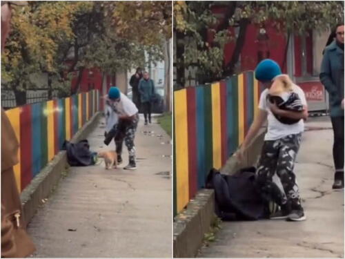 Snimak koji topi srca: Dječak iz Srbije skinuo jaknu da ugrije psa