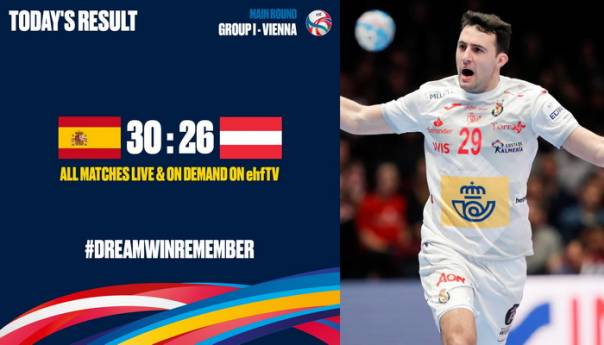 Španija na korak do polufinala Evropskog rukometnog prvenstva