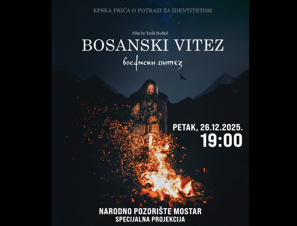 Specijalna projekcija filma "Bosanski vitez" u Narodnom pozorištu Mostar