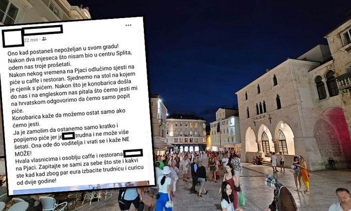 Split: Iz restorana izbacili trudnicu sa suprugom i kćerkom