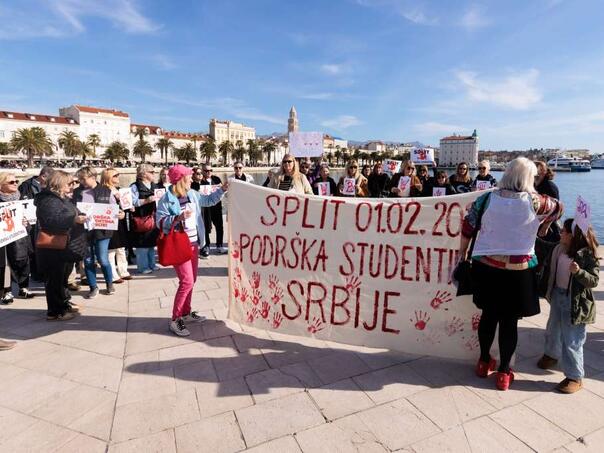 Split: Sedam privedenih zbog vrijeđanja demonstranata na podršci studentima u Srbiji