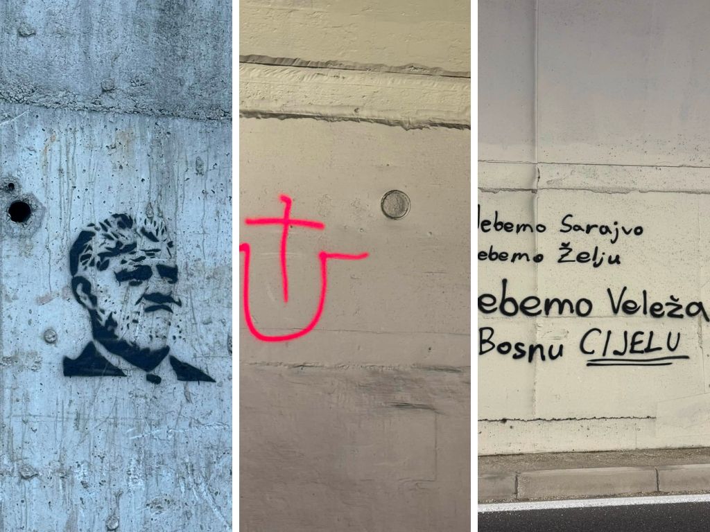 Sramne poruke kod Prozora: Ustaško "U", ime Praljka i "Mrzim Sarajevo"