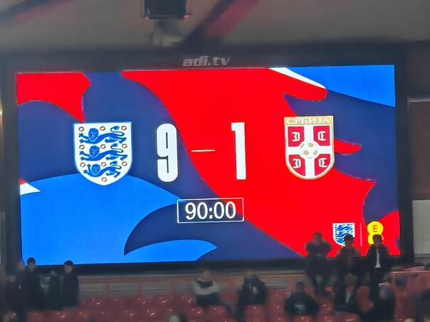 Srbija primila devet golova i doživjela najteži poraz u historiji