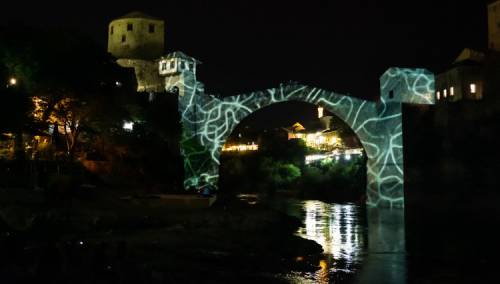 Stari most prvi put osvjetljen 3D grafikom