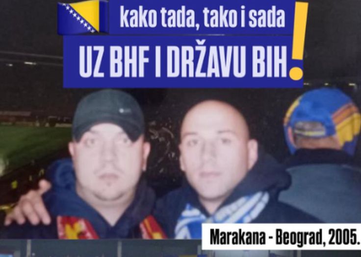 Šteta pružio podršku BH Fanaticosima fotografijom sa kultne utakmice od prije 20 godina