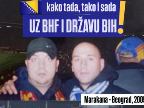 Šteta podržao BH Fanaticose fotografijom sa kultne utakmice iz Beograda