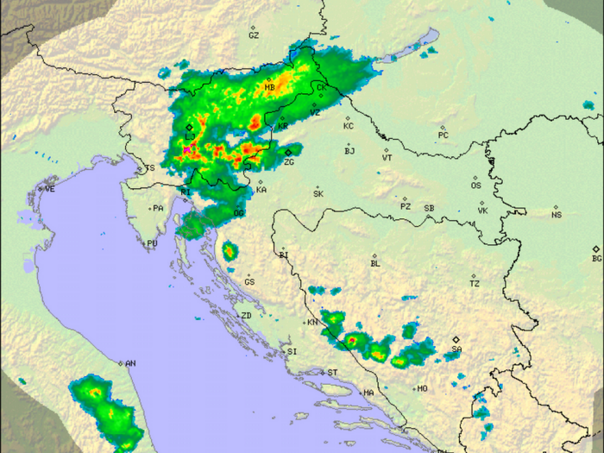 Stiže nevrijeme u Hrvatsku i Sloveniju, zahvatit će i dijelove BiH
