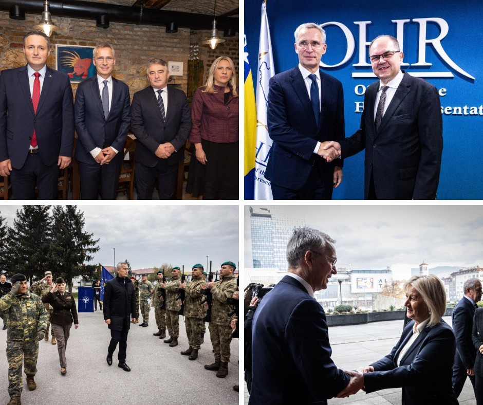 Stoltenberg: Važni sastanci s vodstvom BiH, NATO će nastaviti pružati podršku
