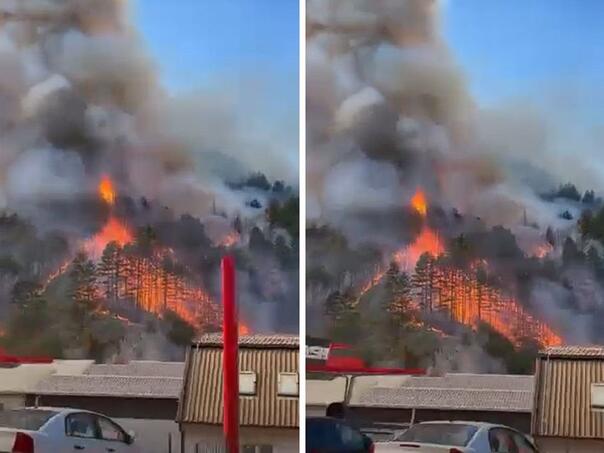 Strašan prizor kod Konjica: Vatra guta sve pred sobom, približava se cesti M17