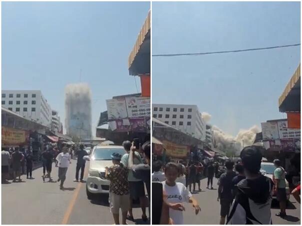 Stravični snimci razornog potresa u Mijanmaru: Pao most, neboder