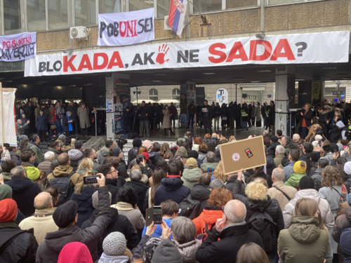 Studenti u blokadi u Beogradu obilježavaju Dan studenata na ulicama