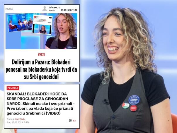 Studentica Emina na udaru Vučićevih medija zbog Srebrenice
