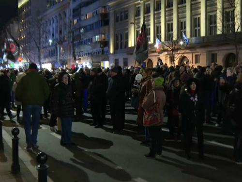 Studentski protest ispred Ustavnog suda u Beogradu