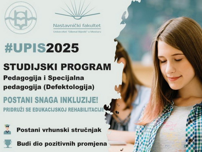 Studij Pedagogije i Specijalne pedagogije (defektologije) na Nastavničkom fakultetu u Mostaru